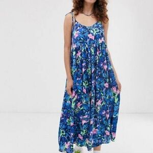 Collusion Cami Maxi Dress with Adjustable Tie Straps & Pockets! Size 6 Like New